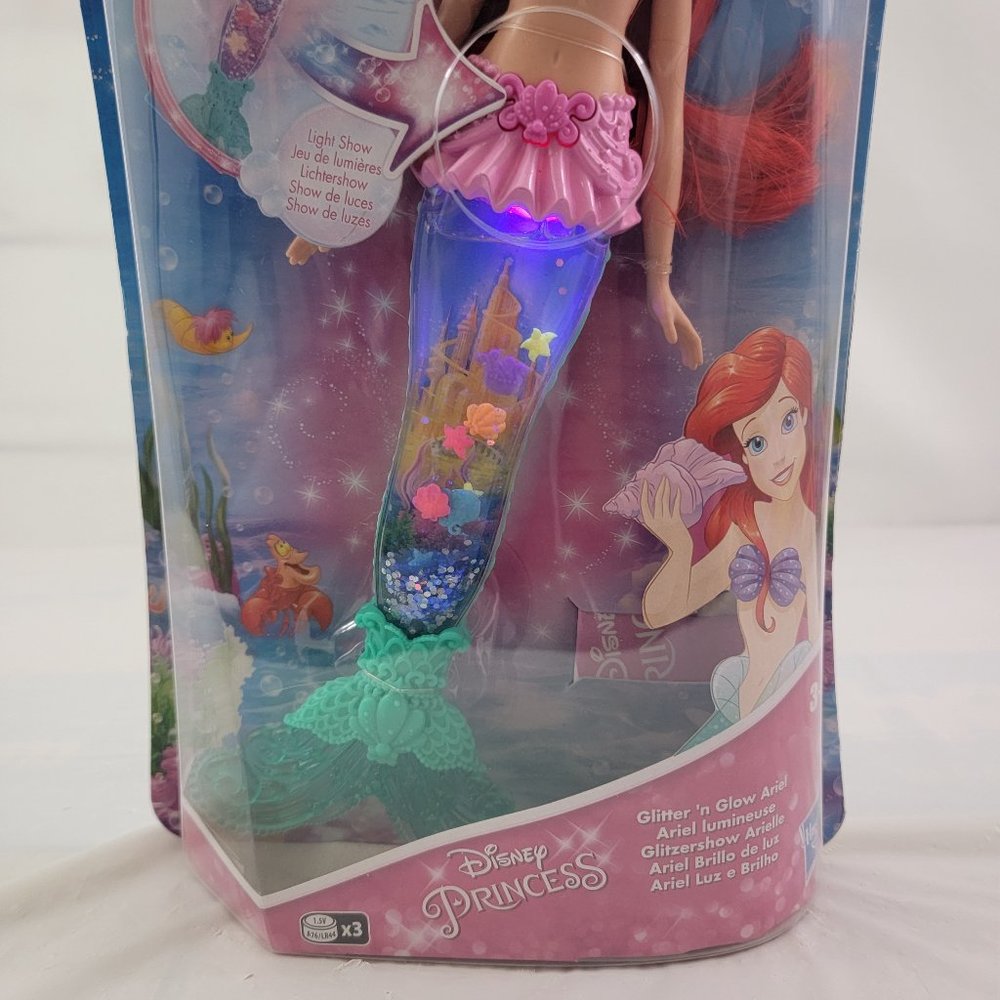 Disney Princess Glitter ‘N’ Glow ARIEL Doll - Hasbro Disney Princess Doll - Picture 4 of 16